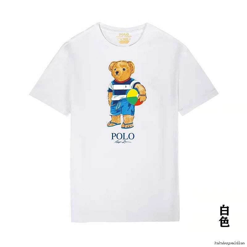 Ralph Lauren white T-shirt with teddy bear print