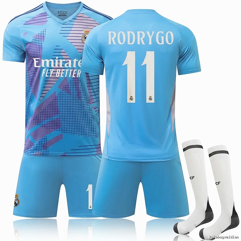 Real Madrid's Rodrygo-style blue jersey