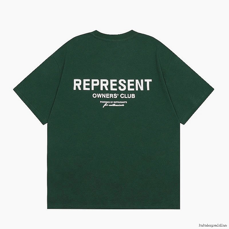Represent Green Style 801 Owners Club T-Shirt Streetwear Look Logo