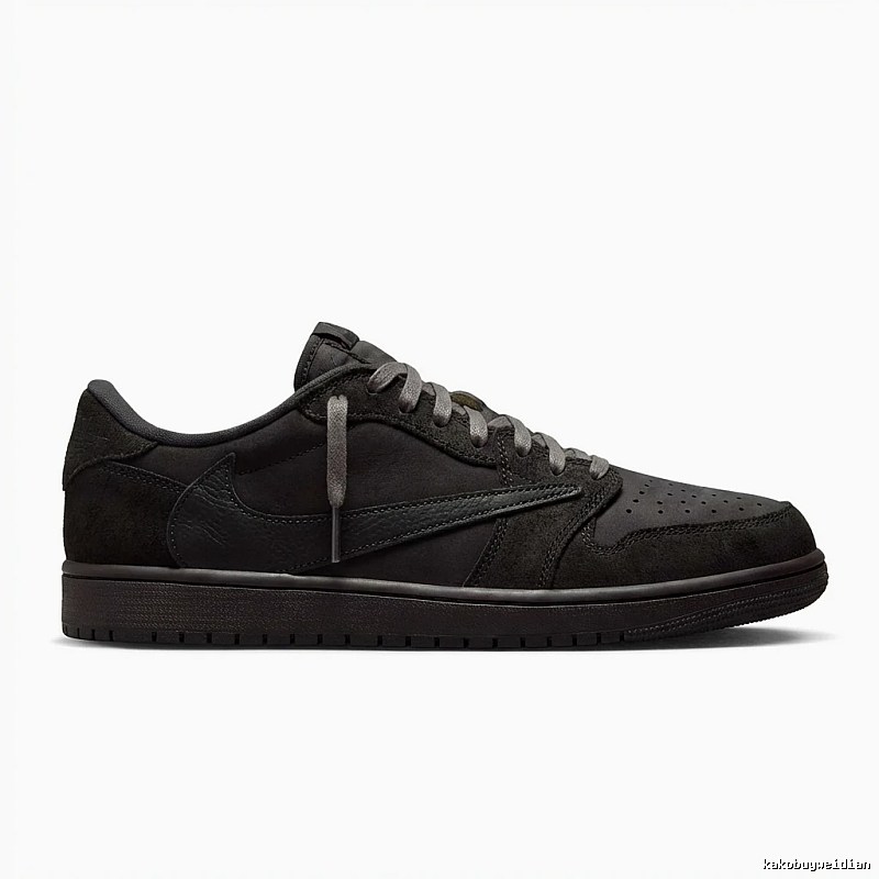 Retro-style black Jordan AJ1 shoes