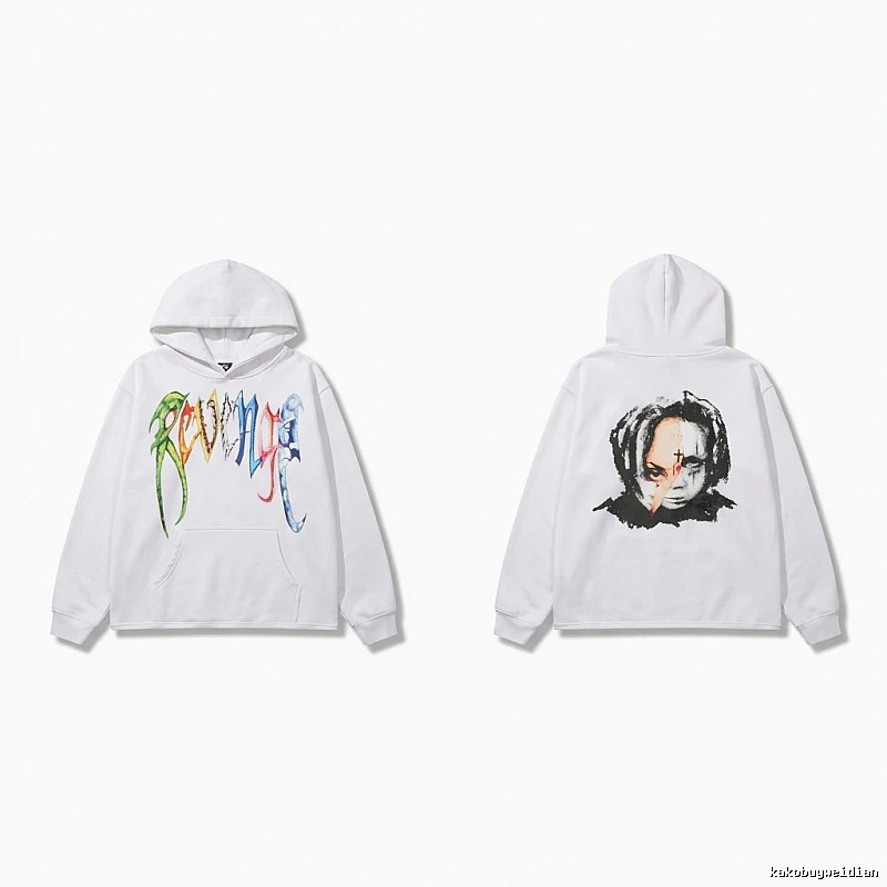 Revenge Colorful Graffiti Style White Hoodie