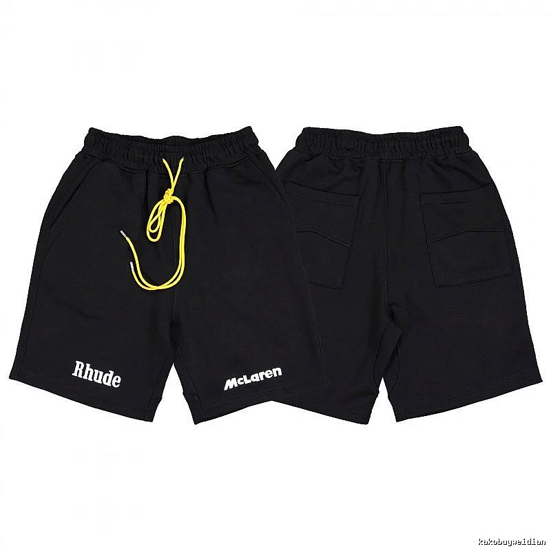 RHUDE Trendy and Cool Style Black Shorts
