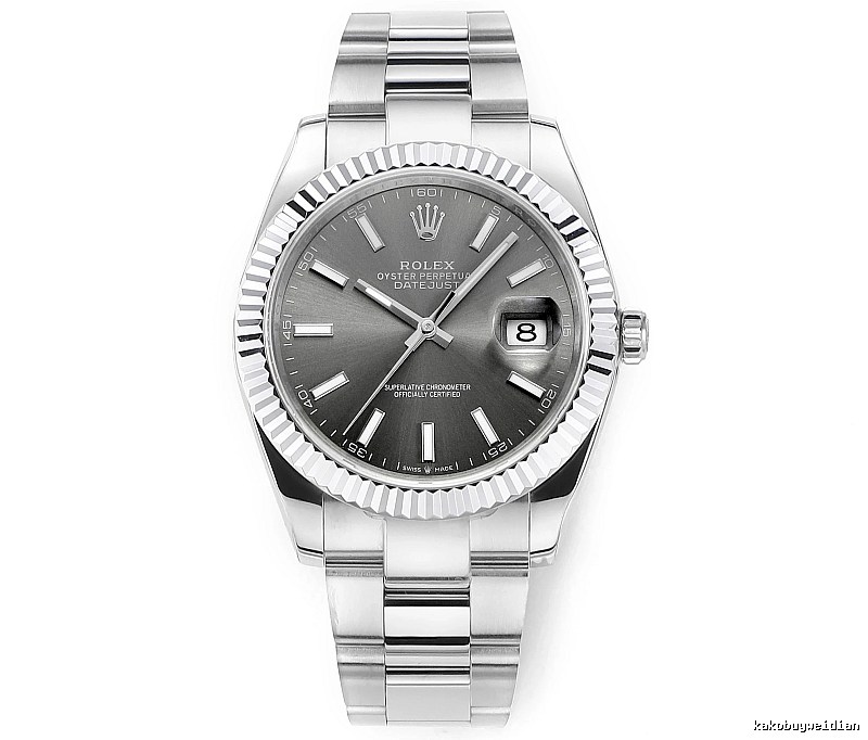 Silver And Gray Rolex Datejust Automatic Watch for occasion