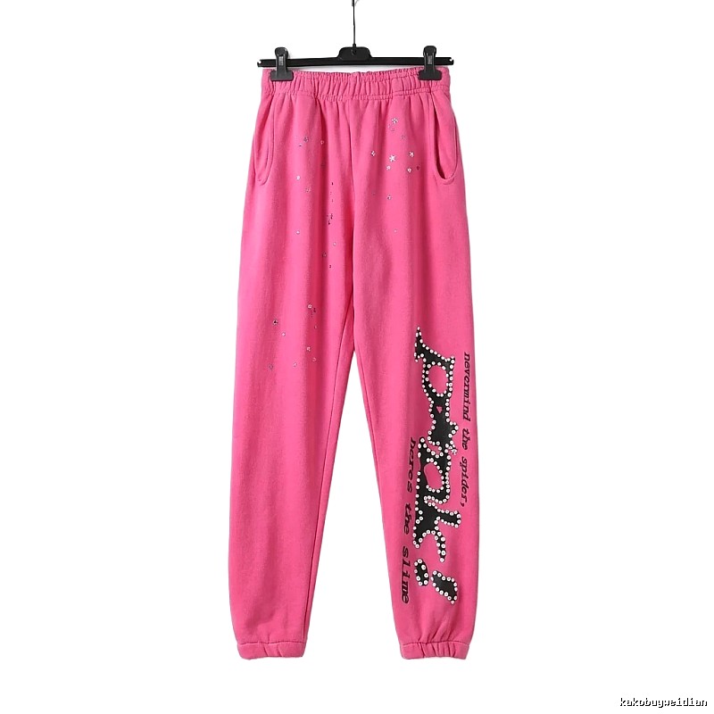 Sp5der printed trendy and cool style pink pants