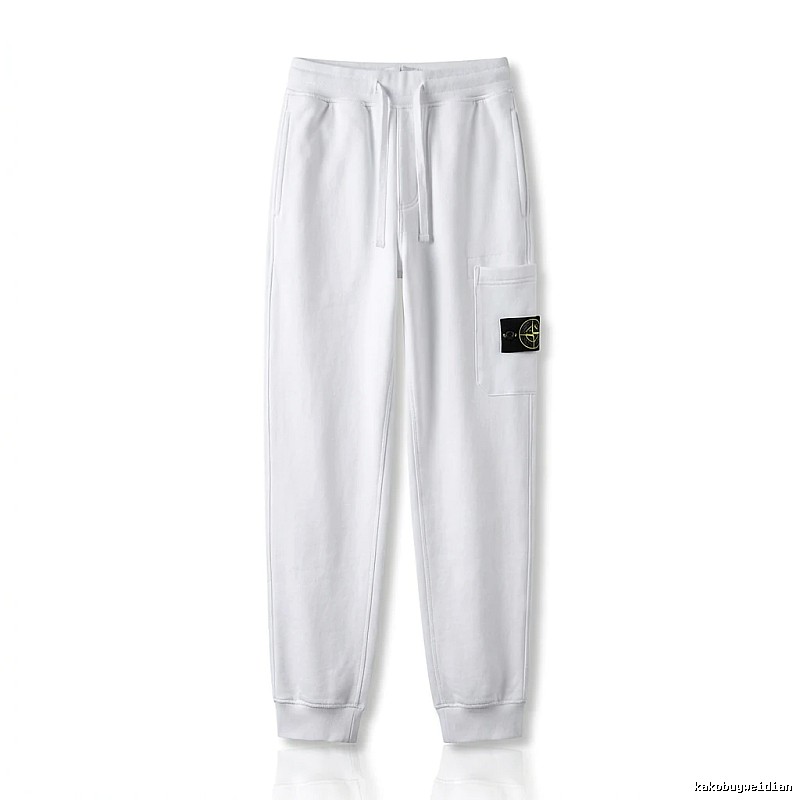 Stone Island basic casual white sweatpants