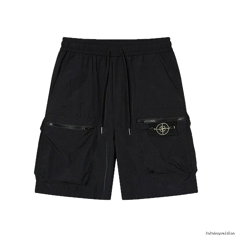 Stone Island Classic Collection Workwear Style Black Shorts