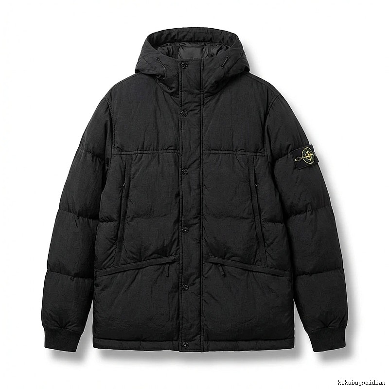 Stone Island functional style black down jacket