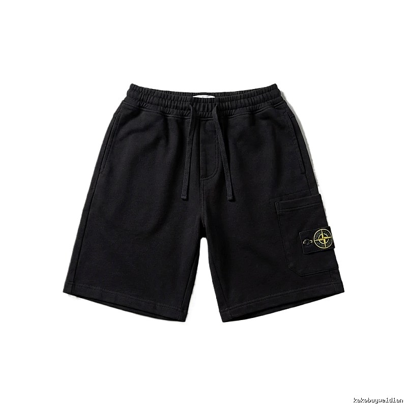 Stone Island functional style black shorts