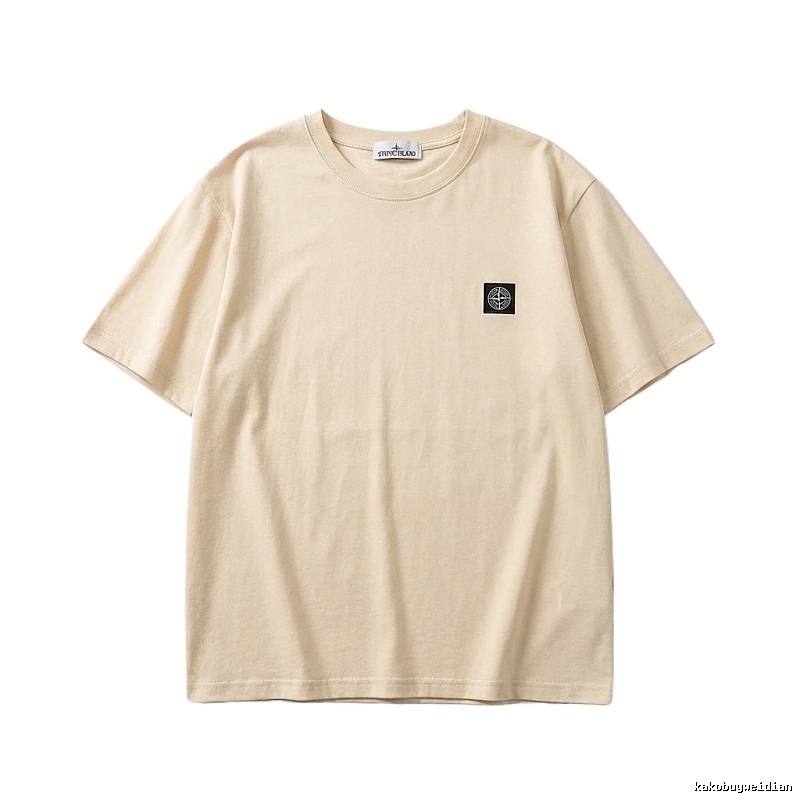 Stone Island minimalist style beige T-shirt