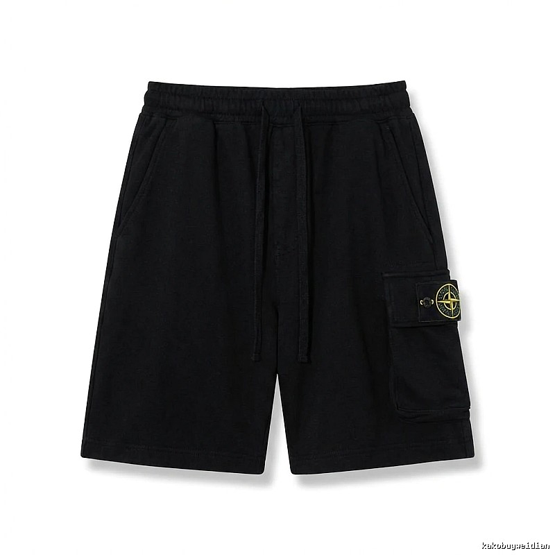 Stone Island work - style black shorts