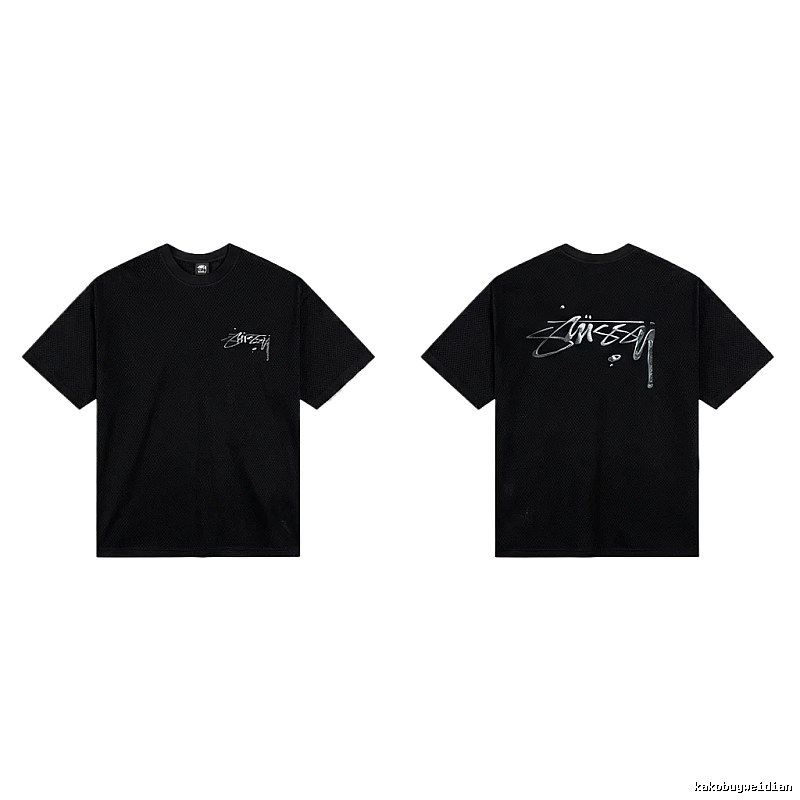 Stussy basic style minimalist black T-shirt