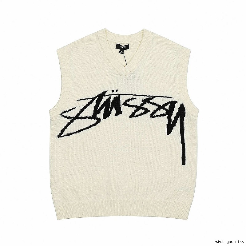Stussy Beige Swirl Graphic SweatShirt Resort Wear