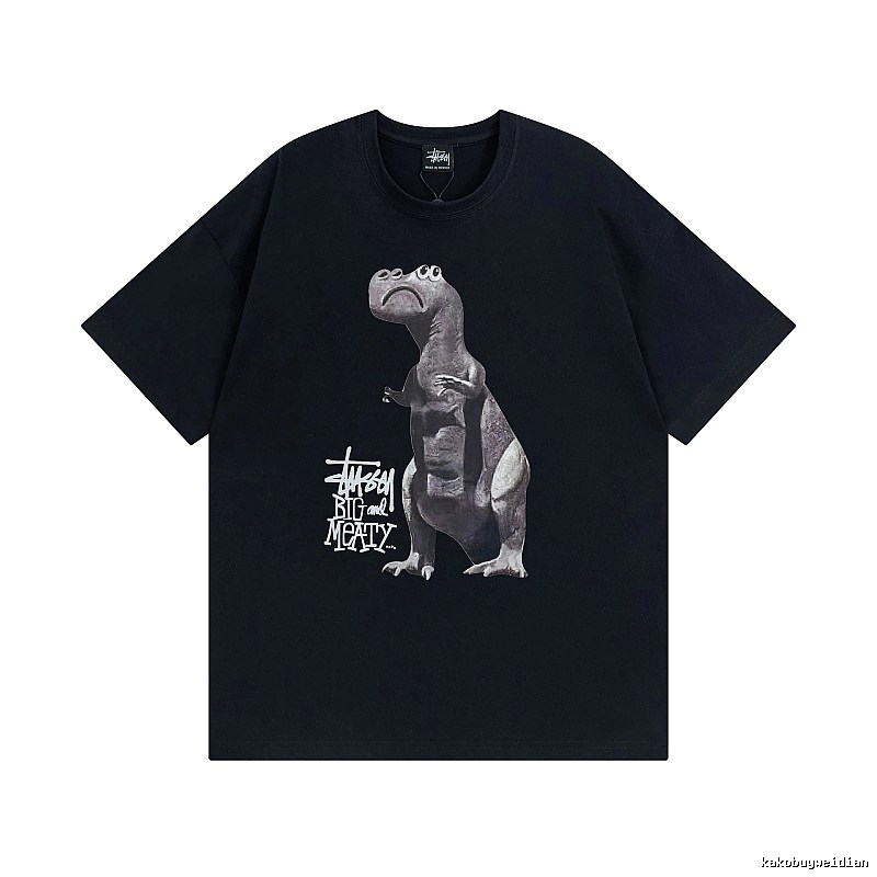 Stussy Black Spider Graphic T-Shirt Visual Accent Logo