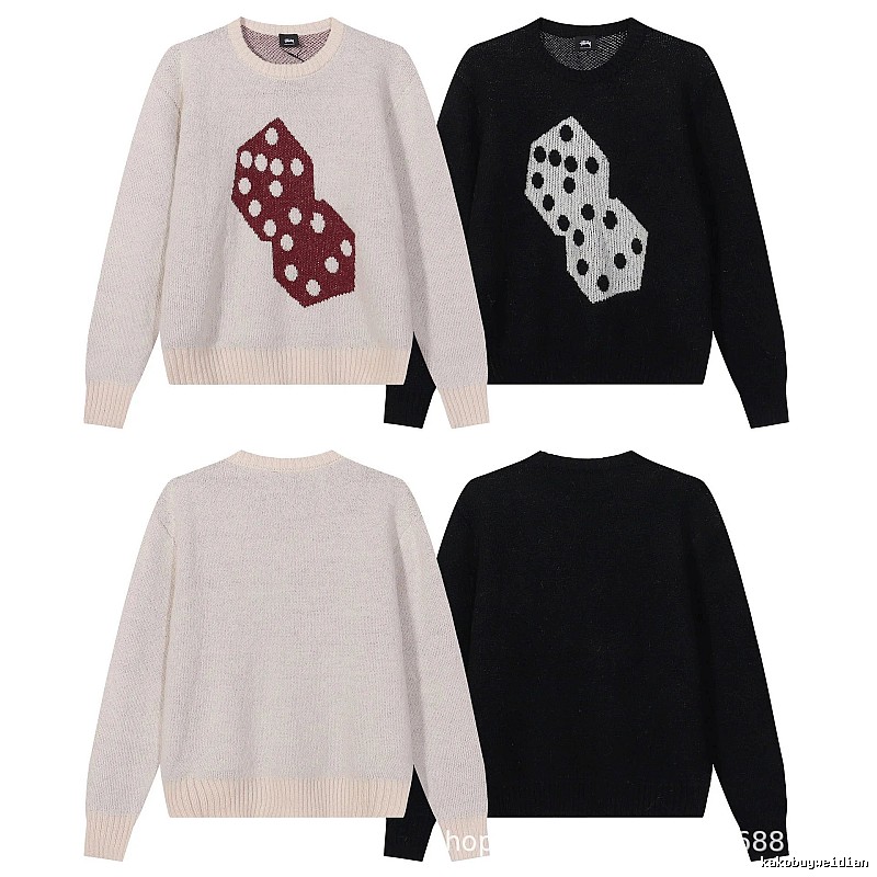 Stussy Black Swirl Graphic SweatShirt Logo Detail