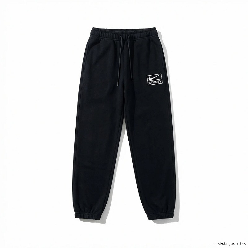 Stussy Co-branded Casual Black Sweatpants