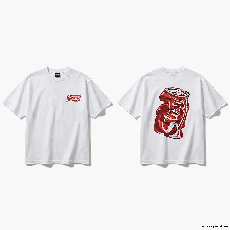 Stussy Cola Print Casual White T-shirt