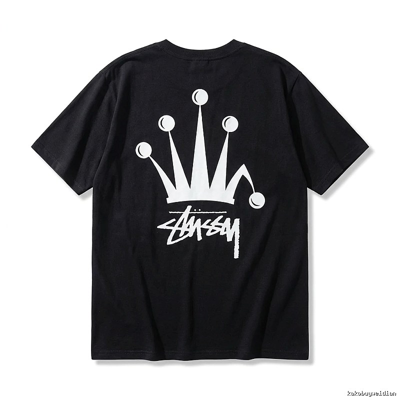 Stussy Crown Trendy Black T-shirt