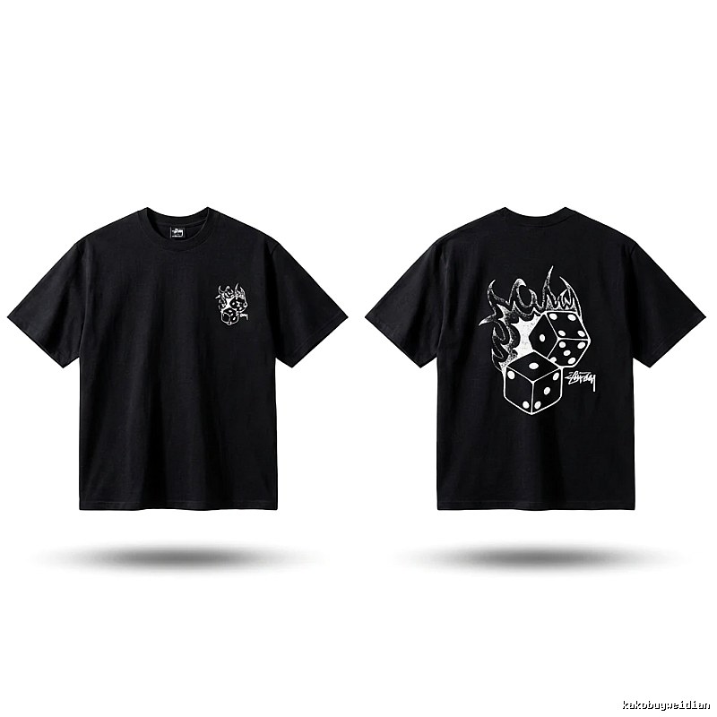 Stussy Dice Print Black T-shirt