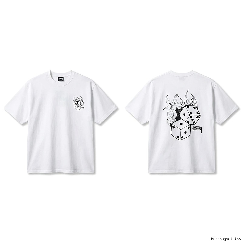 Stussy Dice Print Style White T-shirt