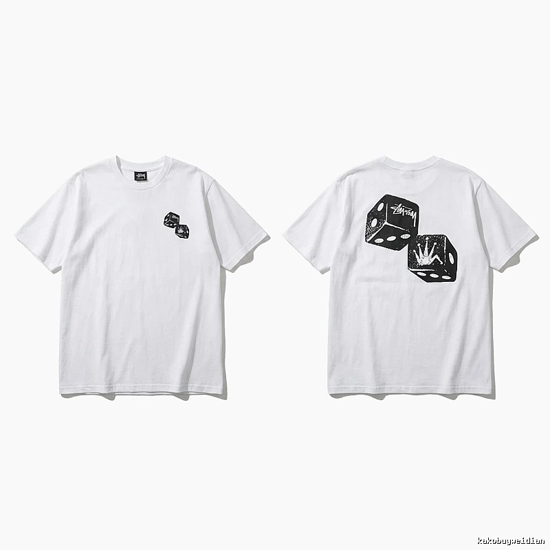 Stussy Dice Print White T-shirt