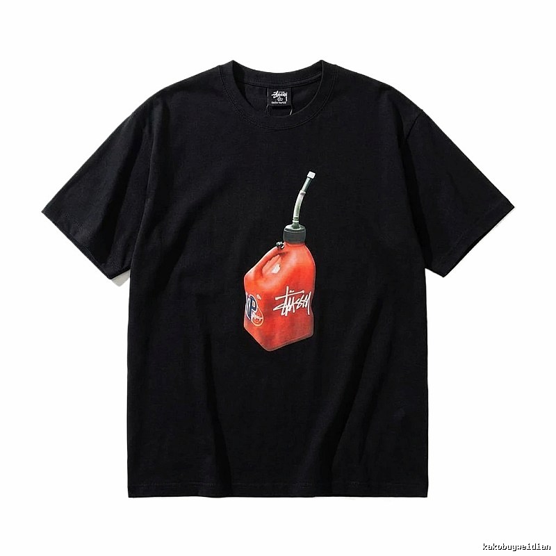 Stussy graffiti-style black T-shirt