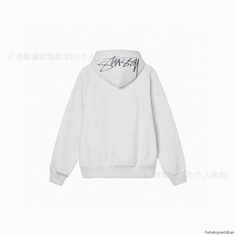 Stussy Gray Logo Hoodie Travel Styling