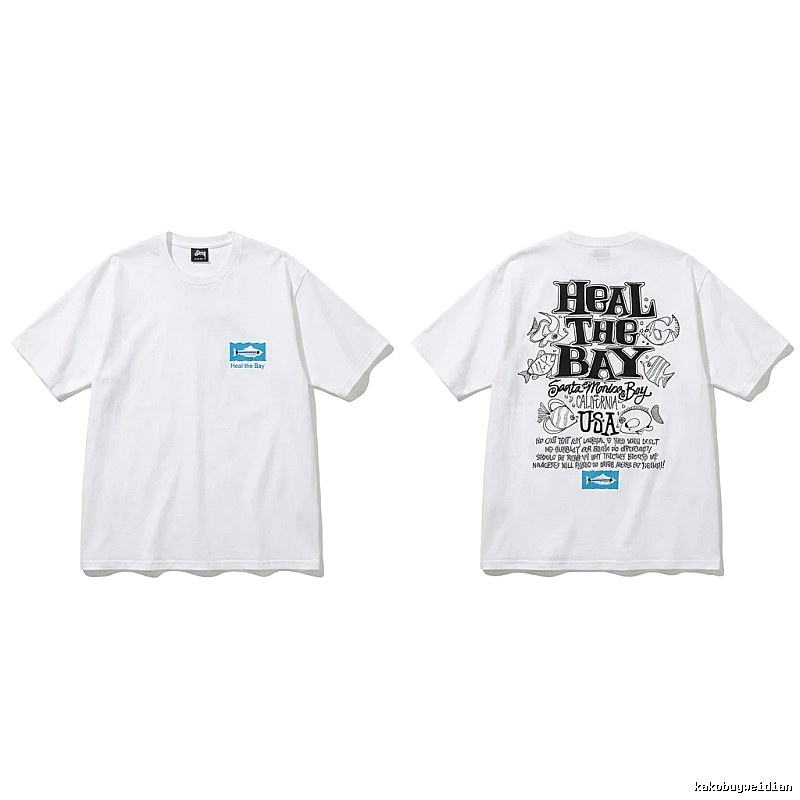 Stussy Healing Bay Collection White Short-sleeve Shirt