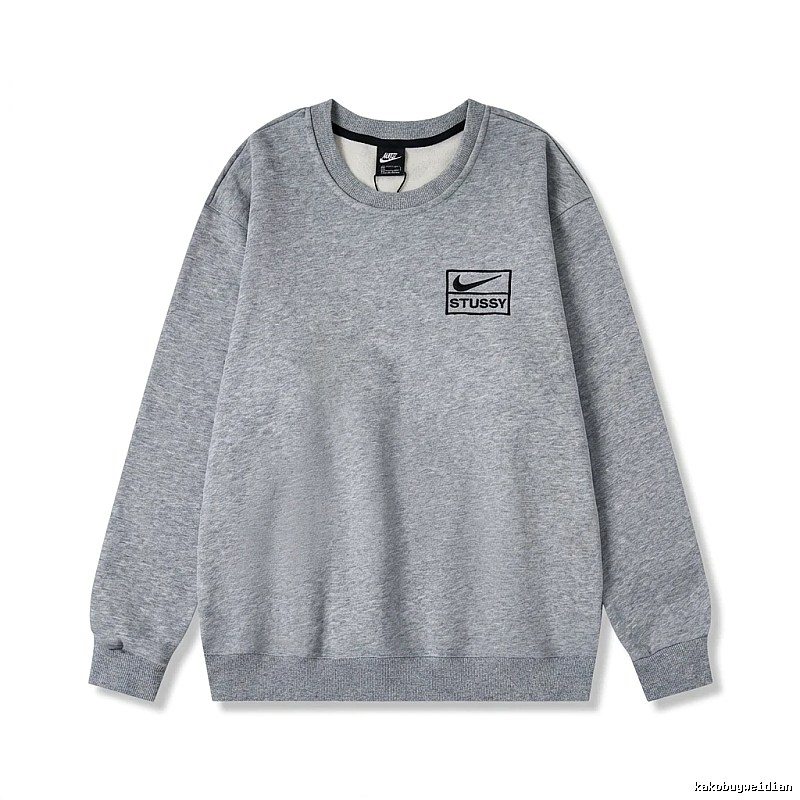 Stussy minimalist style grey sweatshirt