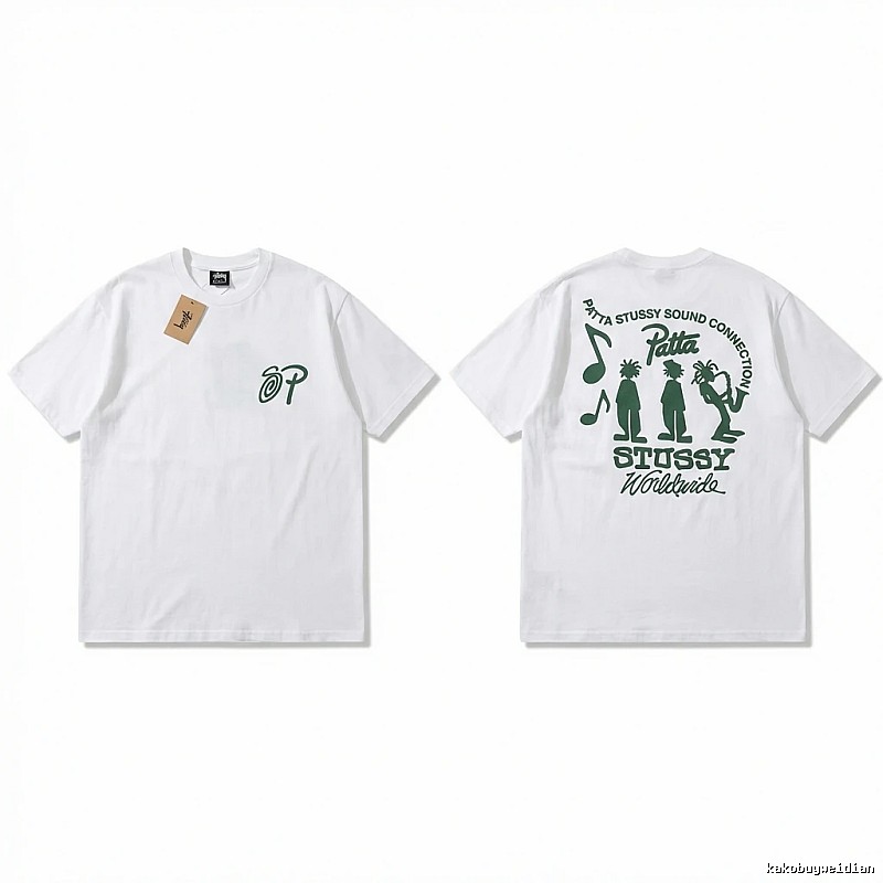 Stussy Music Print White T-shirt