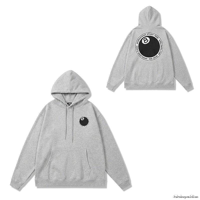 Stussy No.8 Ball Grey Hoodie