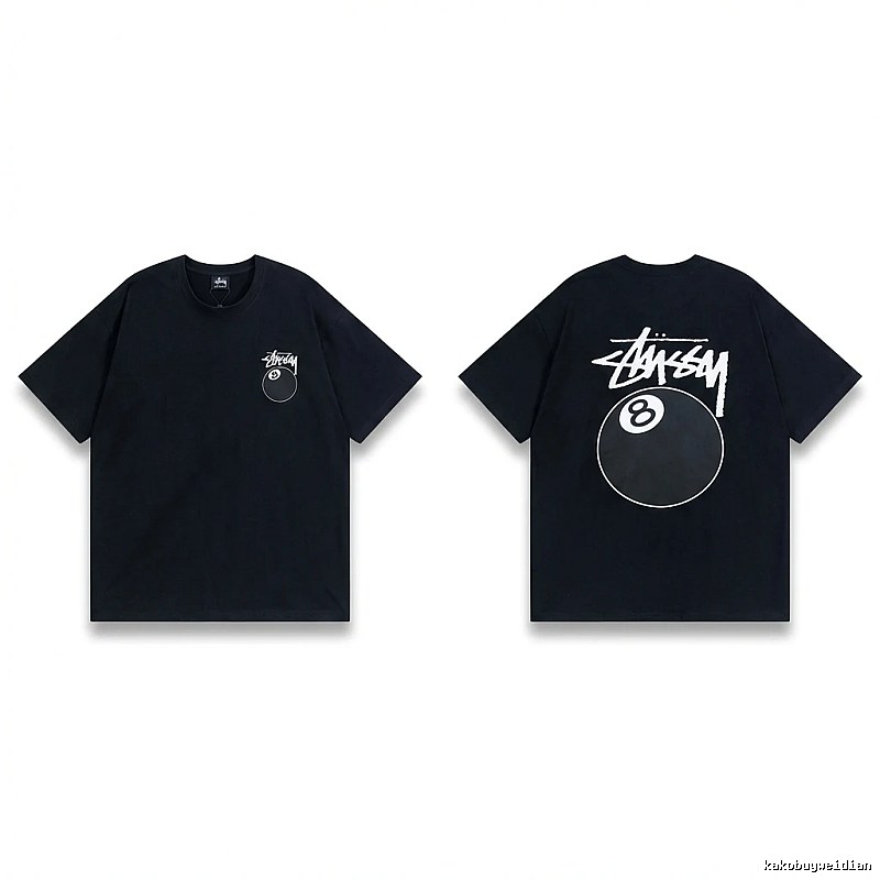 Stussy No.8 Ball Style Black T-shirt