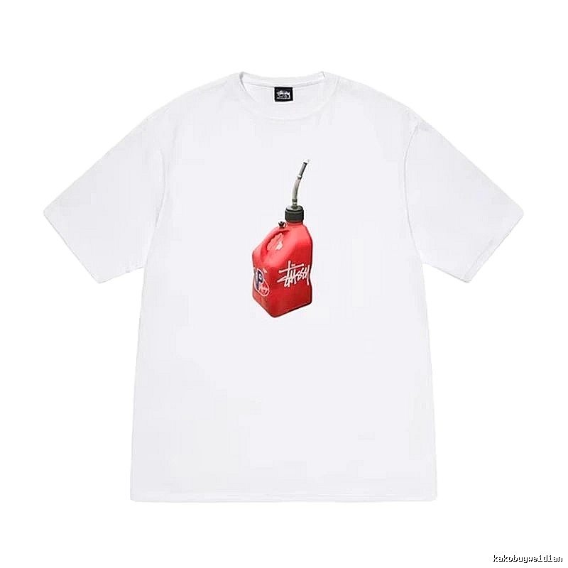 Stussy Patterned Graphic T-shirt Black White Stussy with Polished Detail