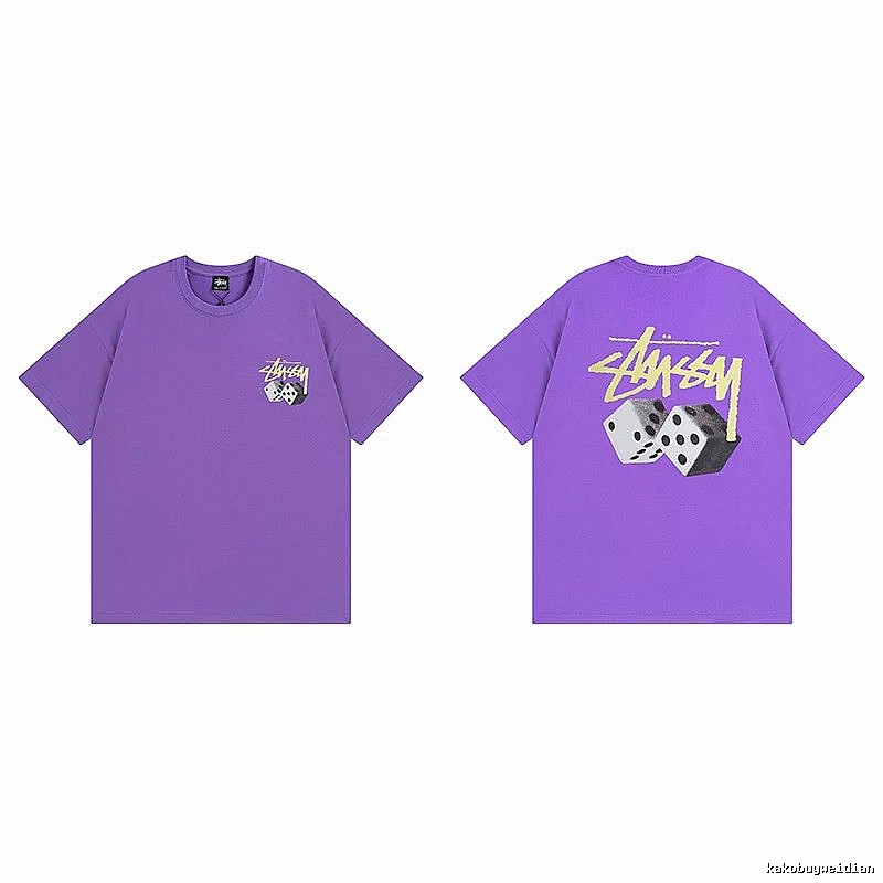 Stussy Purple Spider Graphic T-Shirt Campus Look Logo