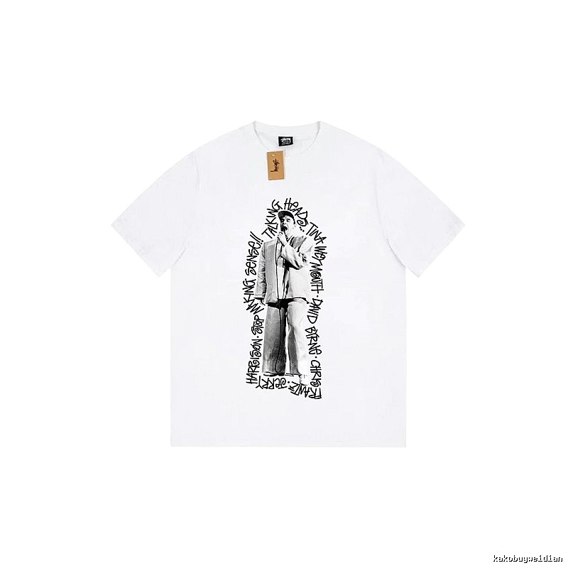 Stussy Resort Graphic T-shirt Black White Stussy for Travel Looks