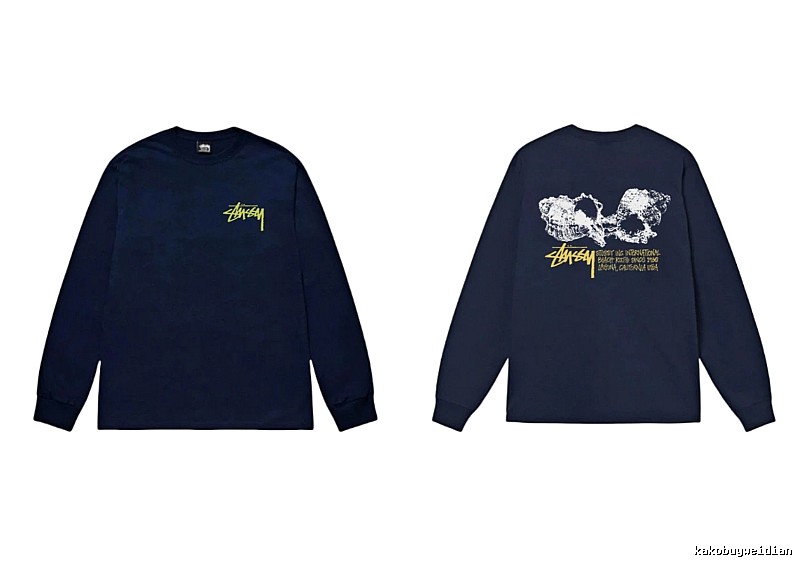 Stussy Skull Print Dark Style Long-sleeve