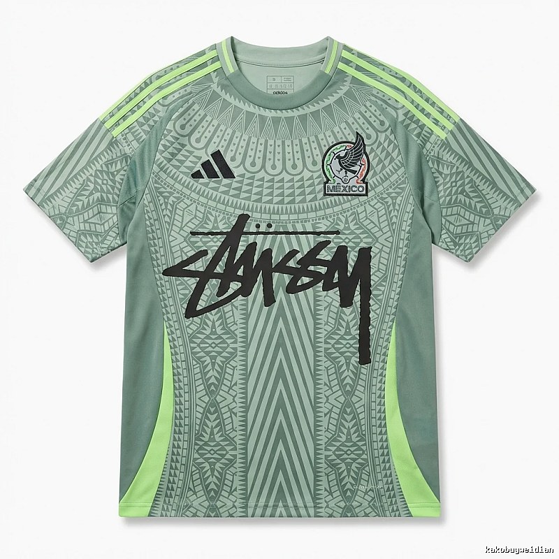 Stussy sporty gray-green short-sleeve