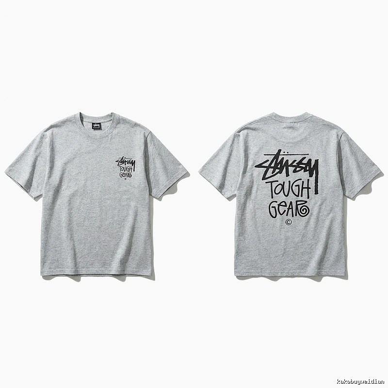 Stussy Tough Gear series grey T-shirt