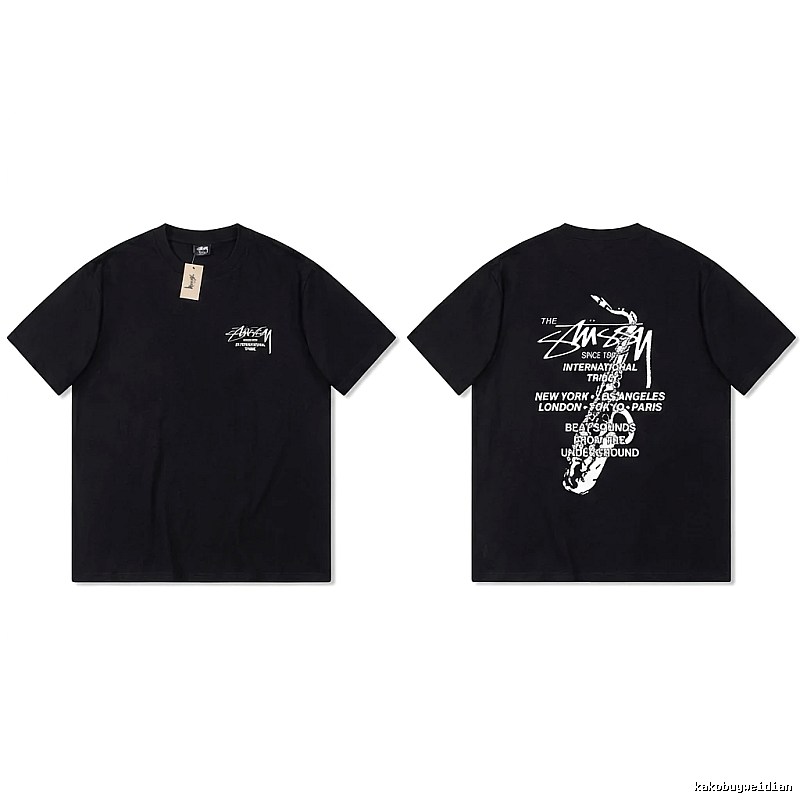 Stussy trendy and cool style black T-shirt