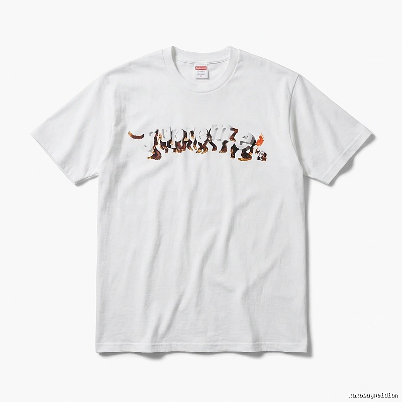 Supreme Animal Print Simple White T-shirt