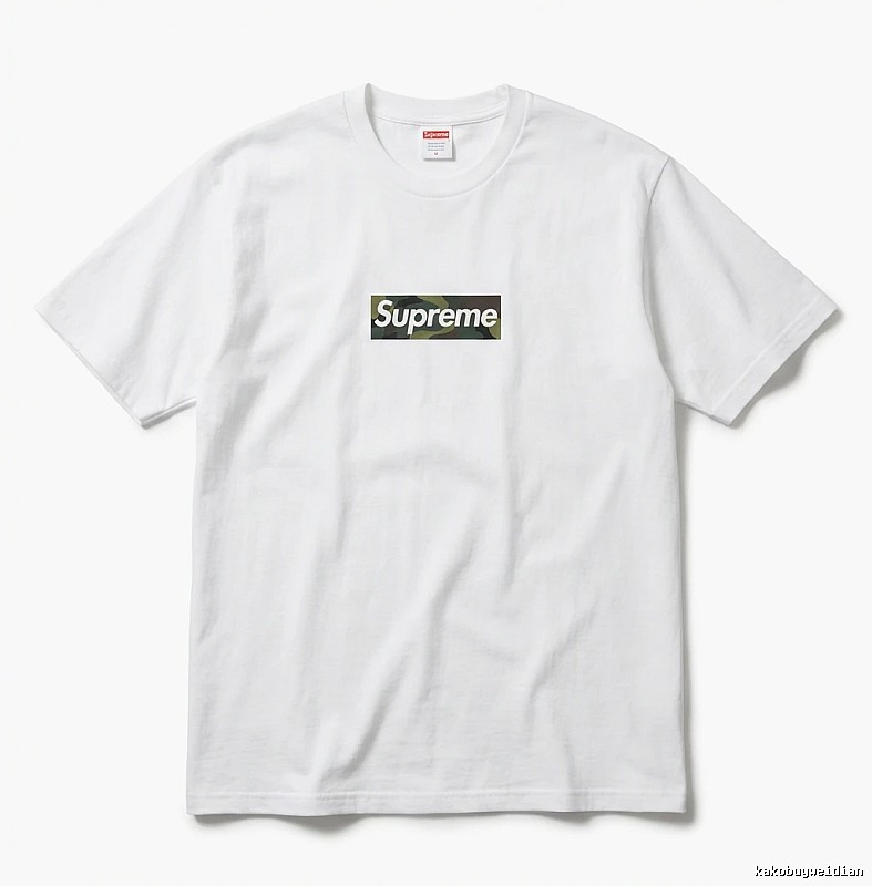 Supreme camouflage style white T-shirt