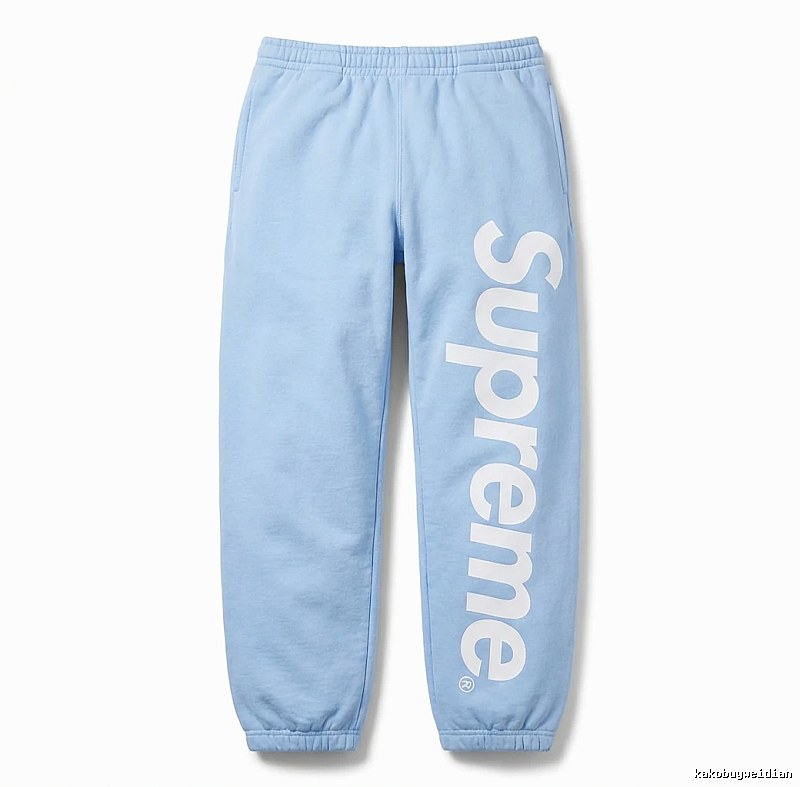 Supreme casual style light blue sweatpants