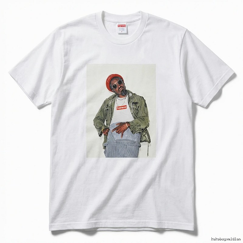 Supreme character print style white T-shirt