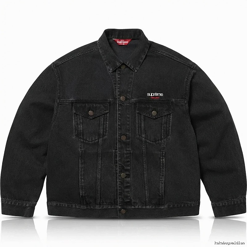 Supreme denim-style black jacket