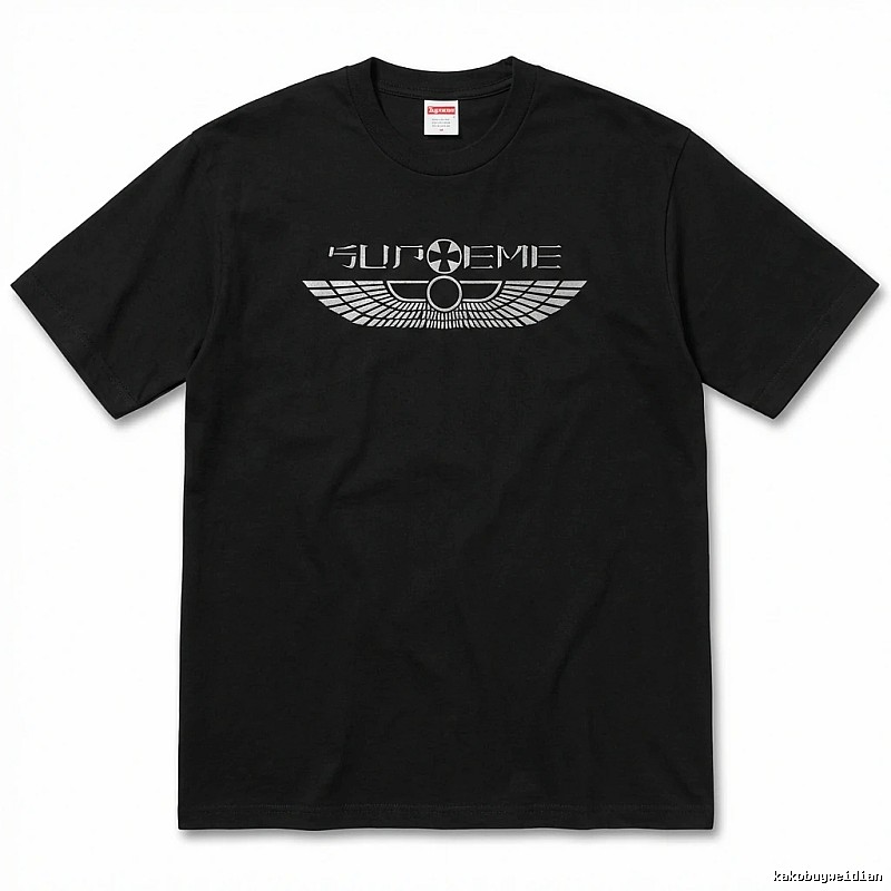 Supreme Flight Series Trendy Cool Black T-shirt