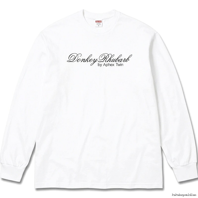 Supreme letter style white long-sleeve