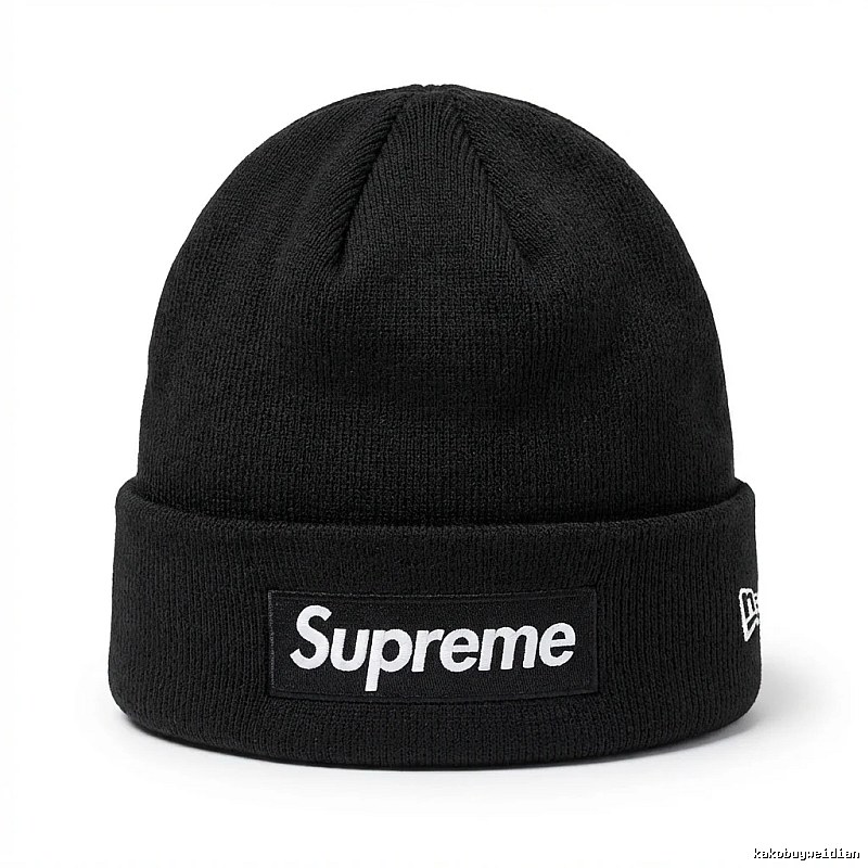 Supreme minimalist style black cold hat