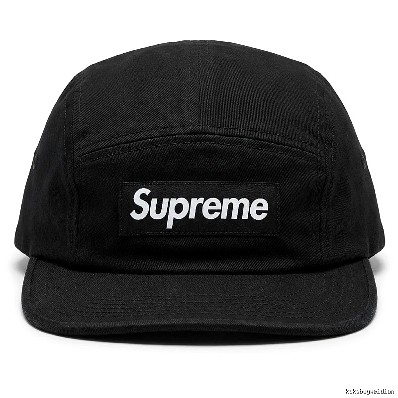 Supreme minimalist style black hat