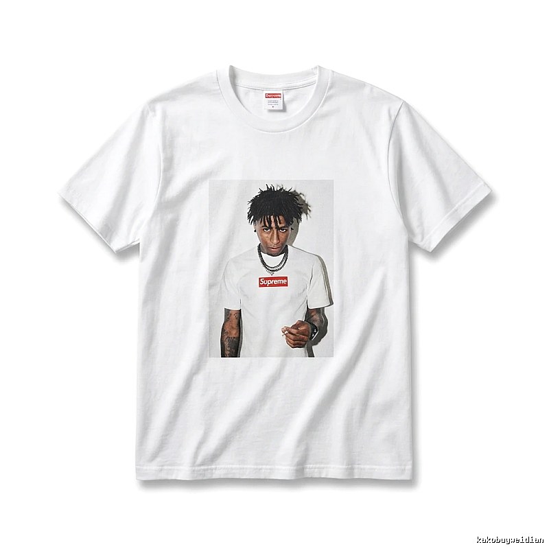 Supreme Portrait Print Style White T-shirt