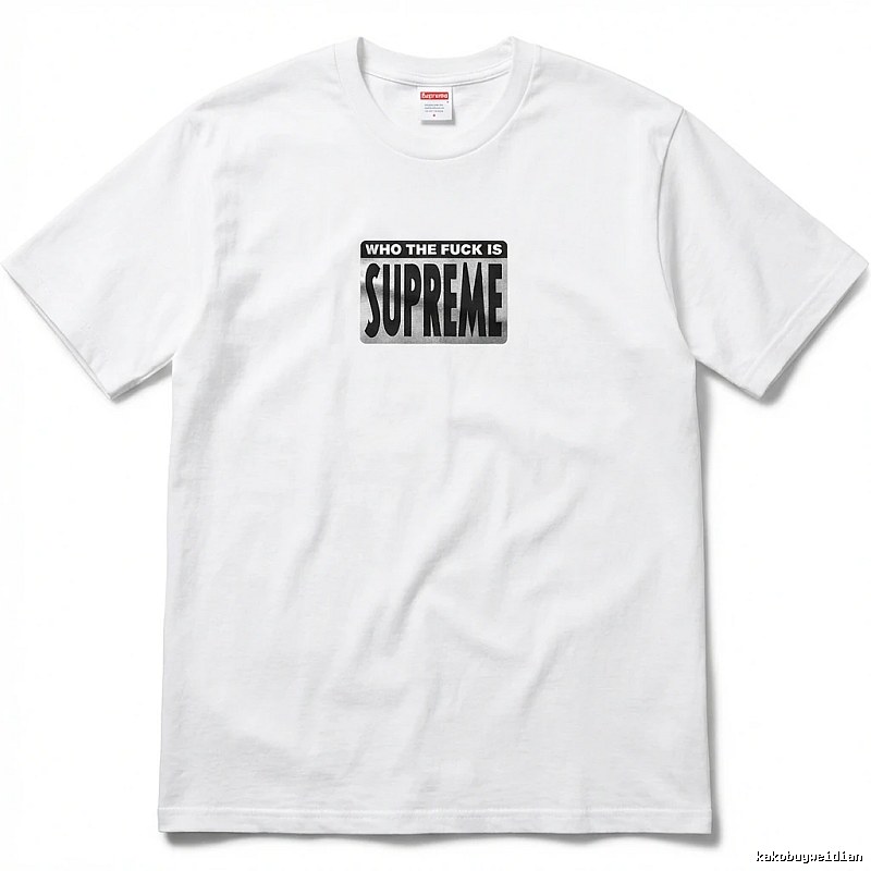 Supreme - printed trendy brand white T - shirt