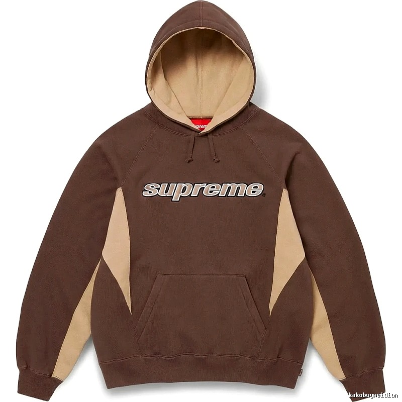 Supreme retro-style brown hoodie